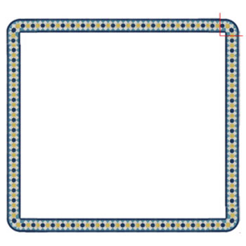 Mosaic House Moroccan tile Custom Kmarshoun 1-23-15-18 White Turquoise Cobalt Blue Yellow  zellige, mosaic, zellij, border, glaze, stars, traditonal, star 